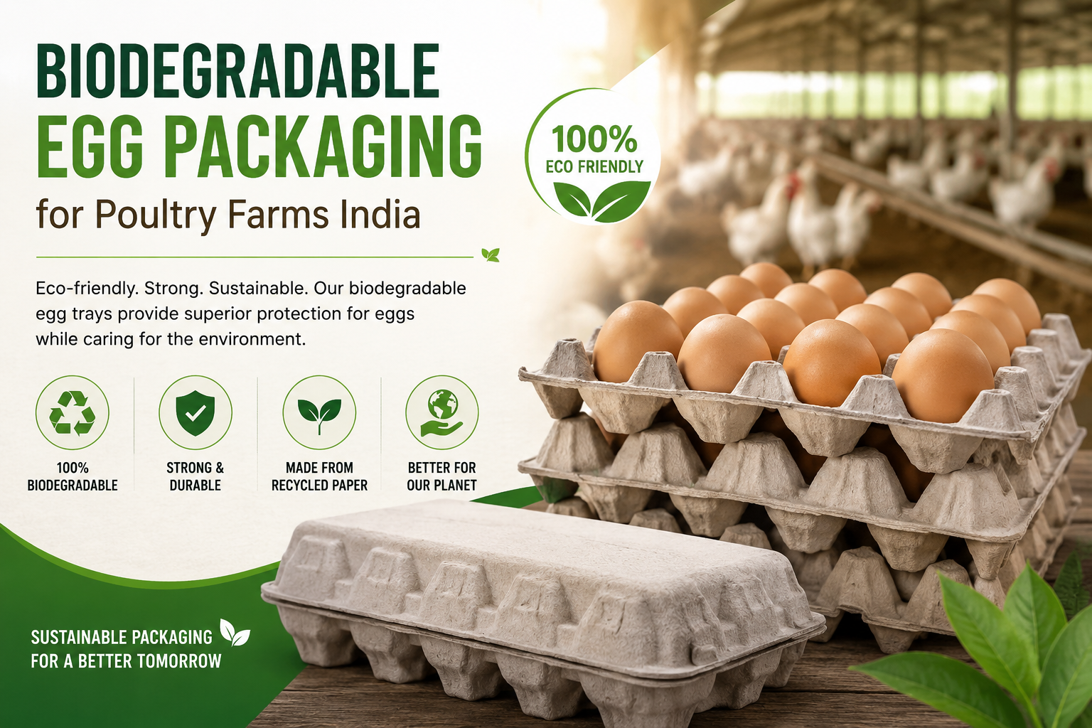 Biodegradable Egg Packaging for Poultry Farms India